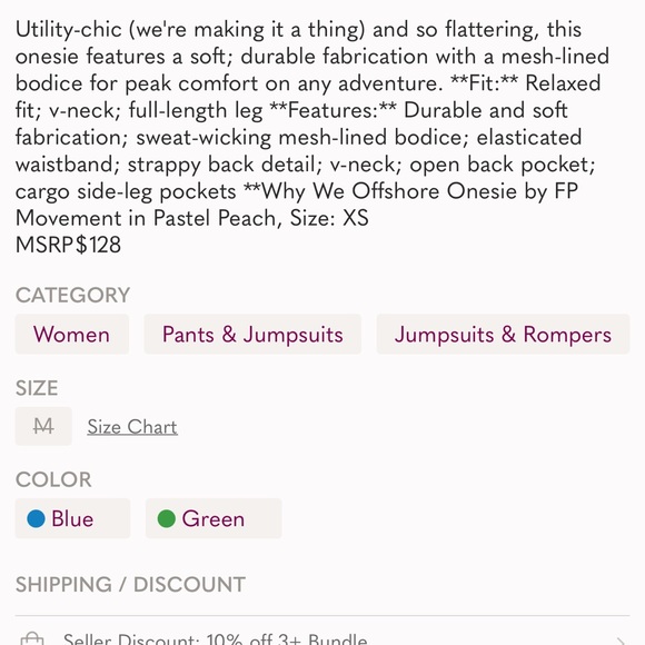 Free People! Offshore Onesie NWT! - Picture 5 of 5